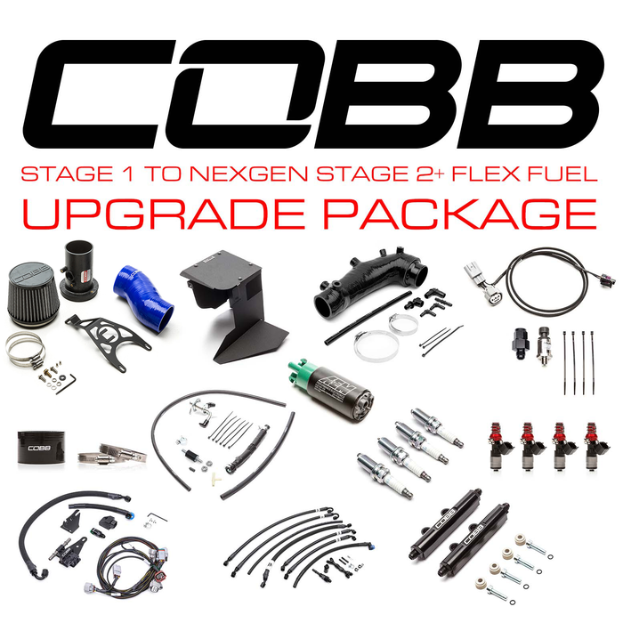 Cobb Stage 1 to NexGen Stage 2 + Flex Fuel Power Package Upgrade w/ Blue Intake 2015-2018 Subaru STI