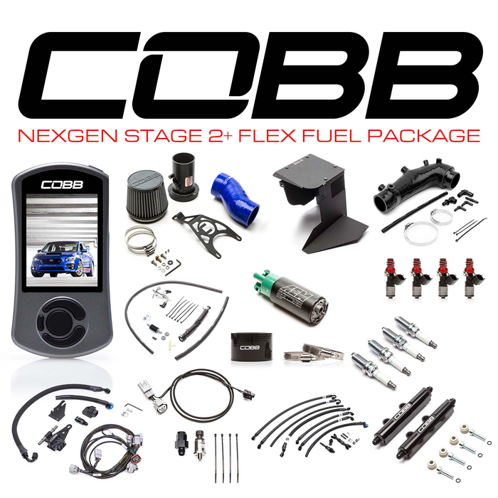 Cobb NexGen Stage 2 + Flex Fuel Power Package w/ Blue Intake 2015-2018 Subaru STI