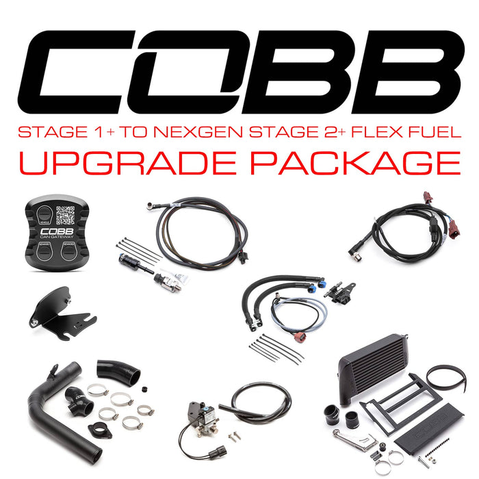 Cobb Stage 1+ to NexGen Stage 2 + CAN Flex Fuel Power Package w/ Black TMIC 2018-2021 Subaru WRX