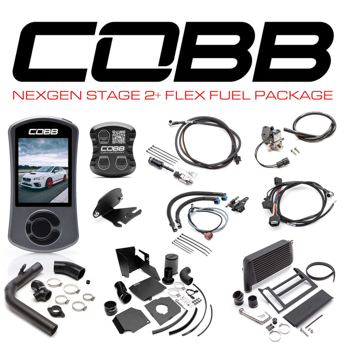 Cobb NexGen Stage 2 + CAN Flex Fuel Power Package w/ SF Intake & Black TMIC 2015-2017 Subaru WRX 6MT