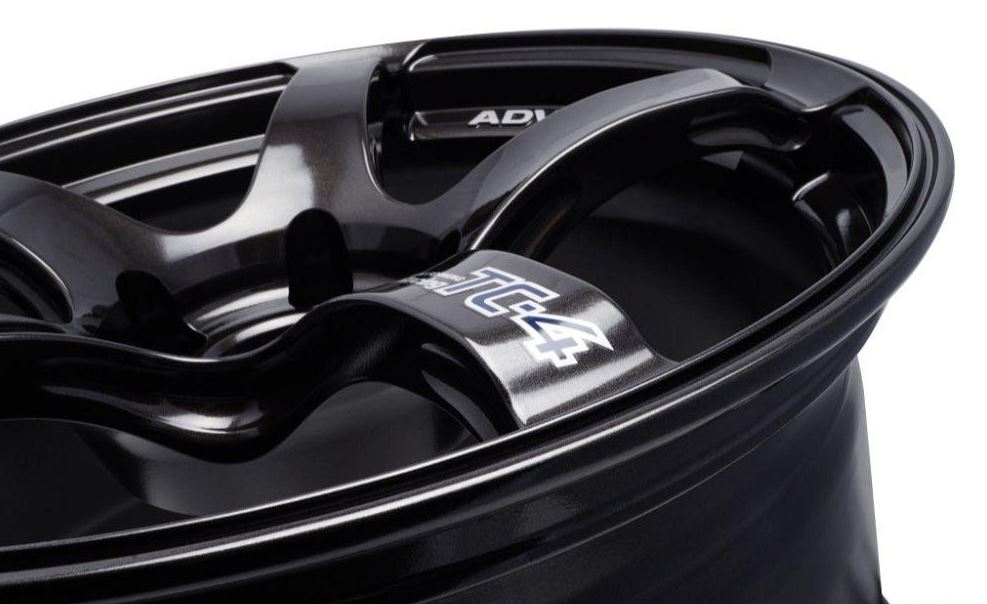 Advan TC4 17x9.5 +50mm 5x114.3 Black Gunmetallic & Ring