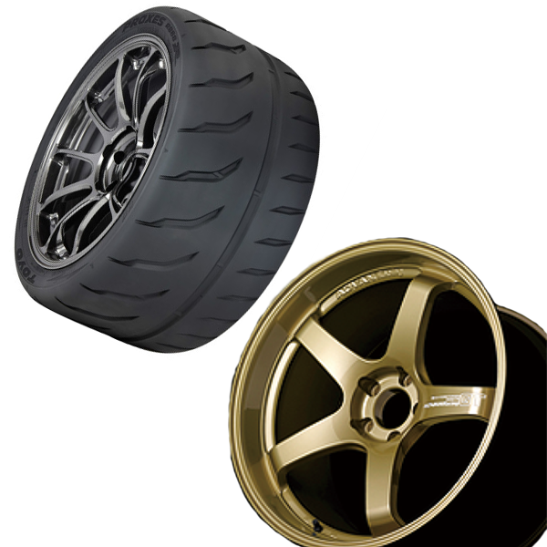 Wheel and Tire Pkg – 2x 20x10 2x 20x12 Advan GT Premium Racing Gold Metallic w/ Toyo R888R Tires