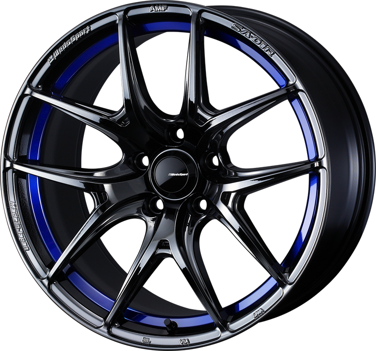 WedsSport SA-01R 18x7.5 +45 5x114 Blue Light Chrome II