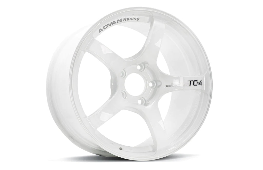 Advan TC4 16x7.0 +35 5x114.3 Racing White Metallic & Ring