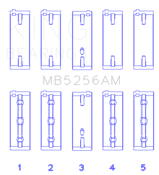 King Engine Bearings Hyundai 2.0L G4GC Main Bearing Set - Size STD