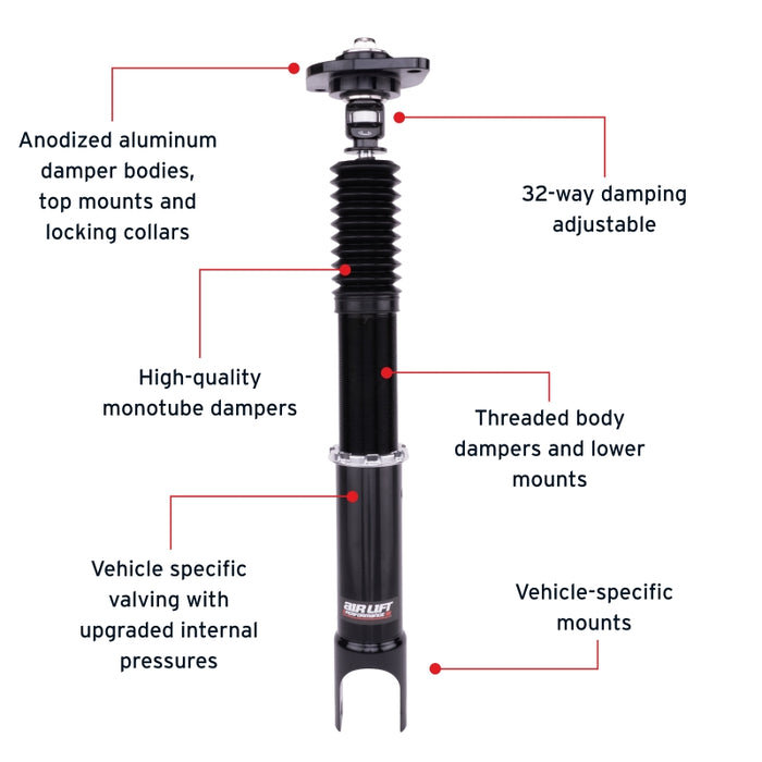 Air Lift Performance 03-06 Infiniti G35 Sedan / 03-08 Nissan 350Z Air Suspension Rear Kit