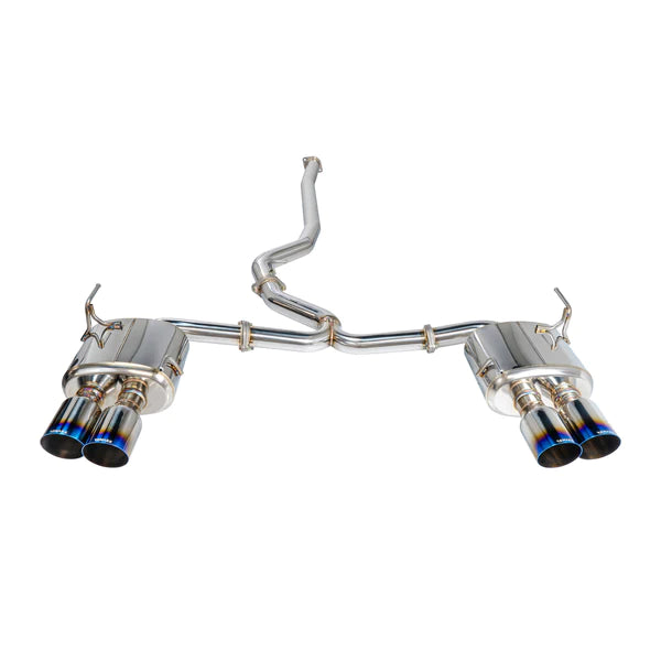 Remark Non-Resonated Quad Exit Catback Exhaust w/ Single Wall 4"Burnt Tips