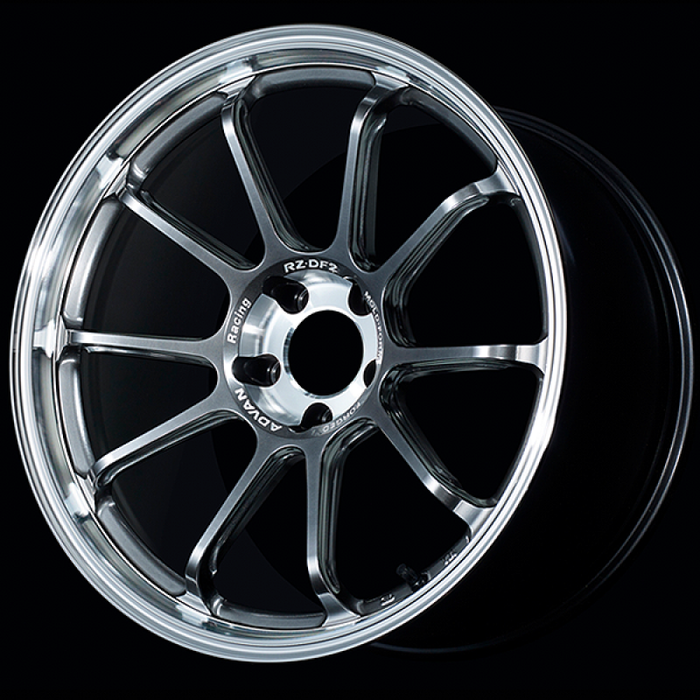 Advan RZ-DF2 for Porsche 20x9.0 / +56 ET / 5-130 / 71.6mm Bore / Diamond Cut & Hyper Platinum Black