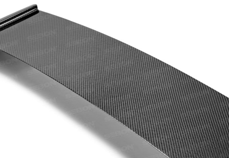 Seibon OEM-style Carbon Fiber Rear Spoiler Shaved 2008-2014 Subaru WRX/STi Hatchback