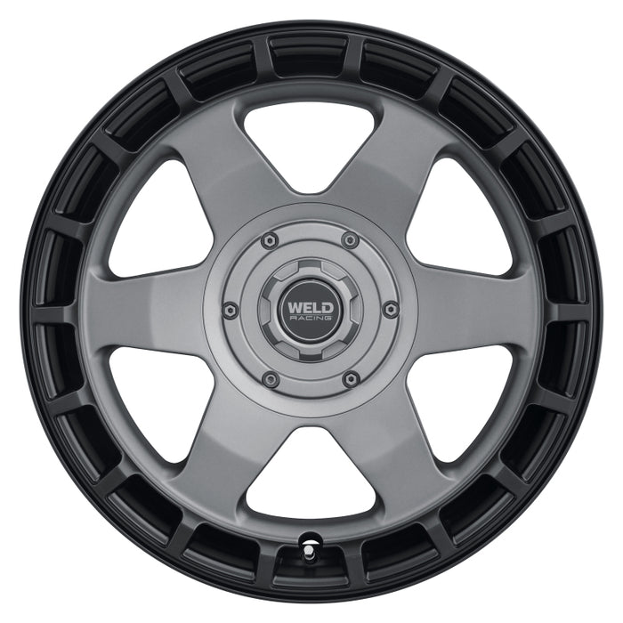 Weld Off-Road Ridge 17x9 - 5x114.3 / 5x127 BP - ET-12 - 78.1mm CB Satin Gunmetal Wheel (Black Ring)