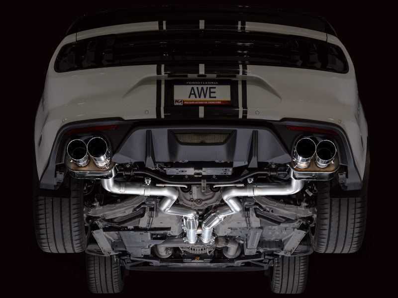 AWE 18-23 S550 Mustang GT SwitchPath Exhaust - Chrome Silver Tips