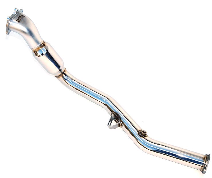 Invidia 02-07 WRX/STi Polished Divorced Waste Gate Downpipe with High Flow Cat