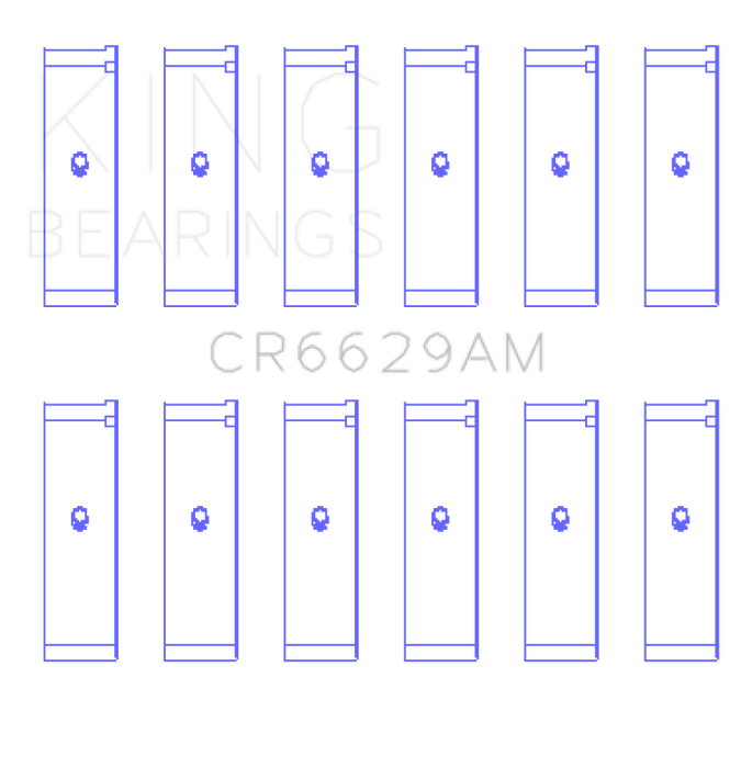 King Engine Bearings Mitsubishi 181CI 3.0L 6G72 V6/152CI 2.5L 6G73 V6 Rod Bearing Set - Size STD