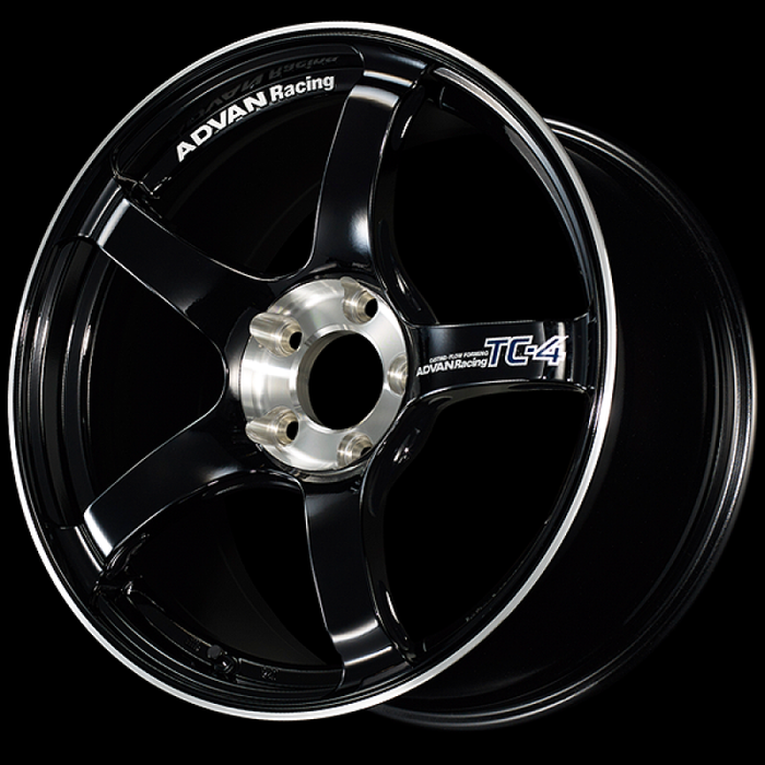 Advan TC-4 SE 15x5.0 / +45 Offset / 4-100 / 63mm Bore / Racing Gloss Black & Diamond Cut