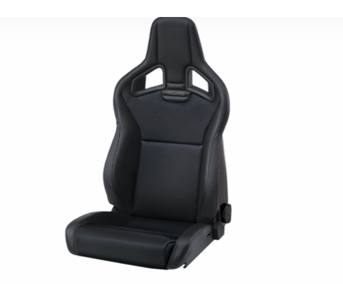 Recaro Cross Sportster CS Driver Seat - Black Leather/Black Leather (Silver Logo)