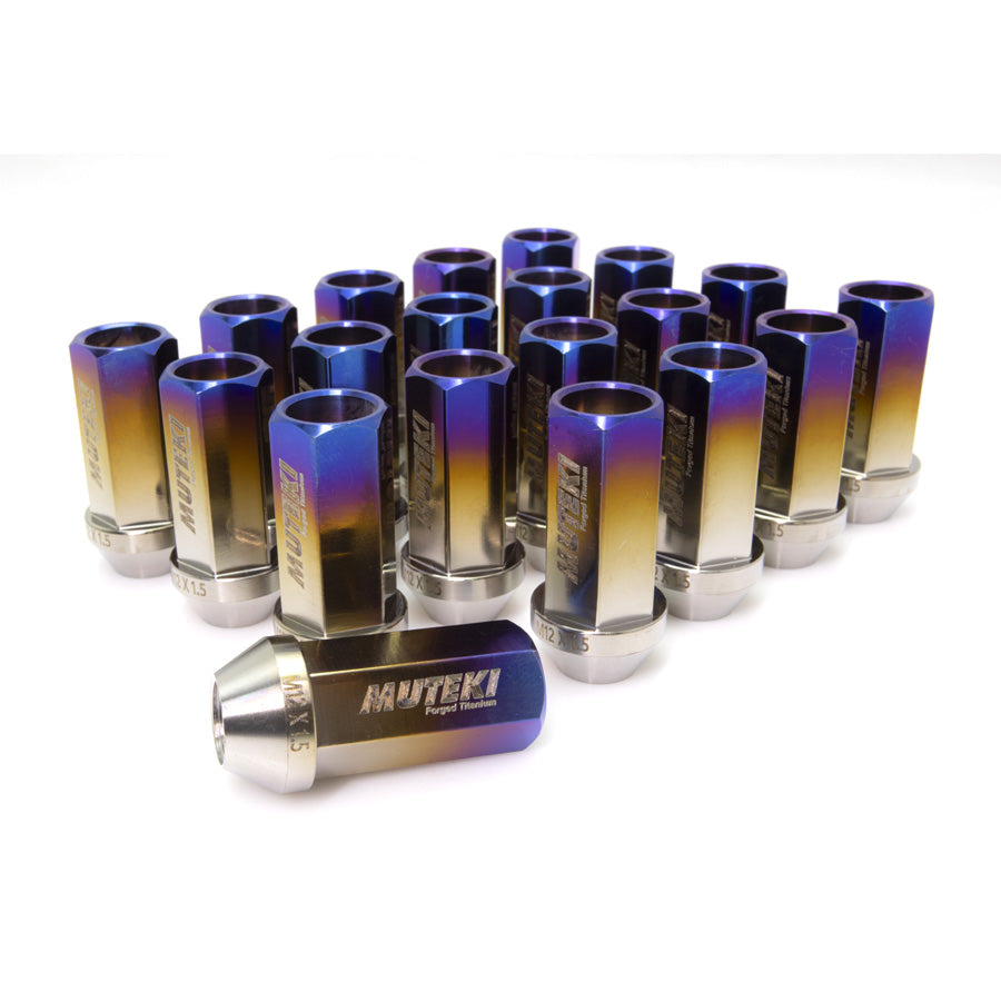 Muteki Open End Lug Nuts - Burned Titanium 12x1.5 — Envision Tuning