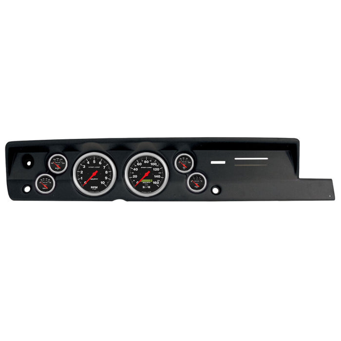 Autometer 67-69 Plymouth Cuda w/ Heat Direct Fit 6 Gauge Dash Kit (5in x2 & 2 1/16in x4)