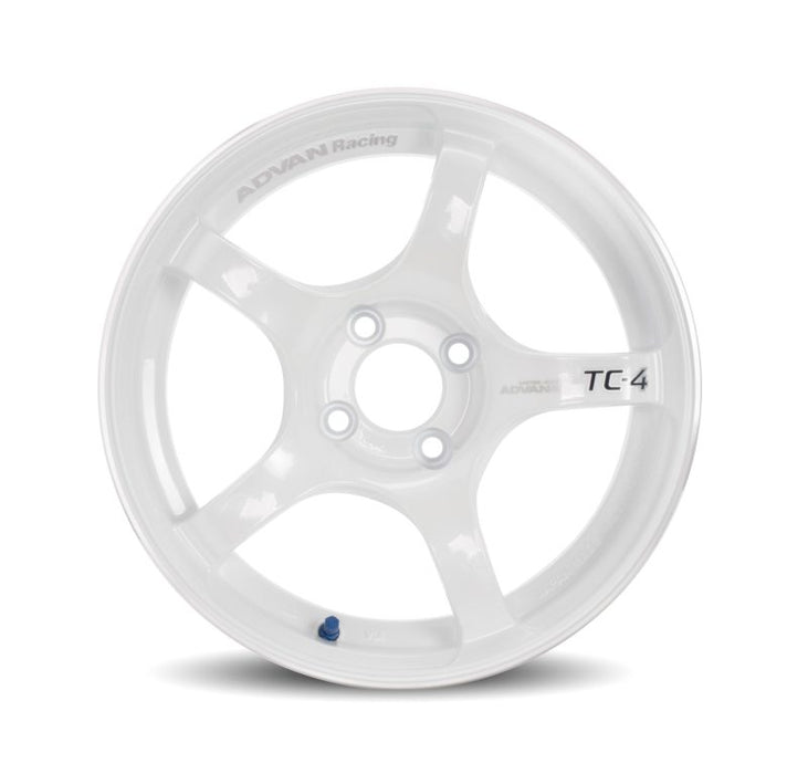 Advan TC4 18x8 +37 5x100 Racing White Metallic & Ring