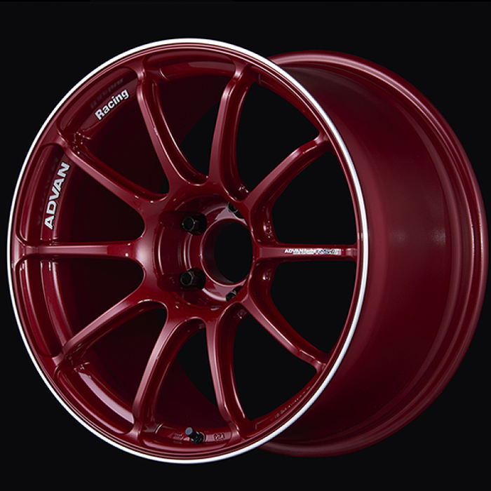Advan RSIII 18x8.0 / +48 Offset / 5-100 / 63mm Bore / Racing Candy Red & Ring