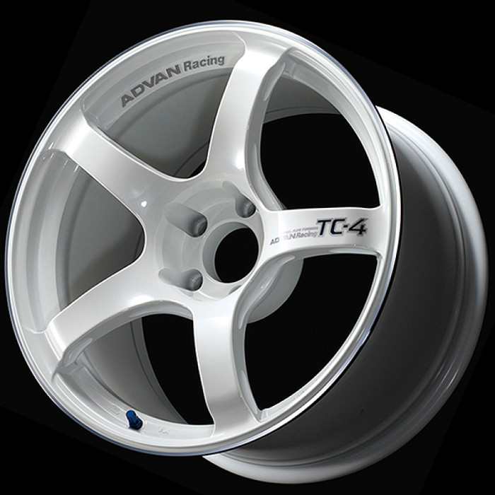 Advan TC4 16x8.0 / +38 Offset / 4-100 / 73mm Bore / Racing White Metallic & Ring