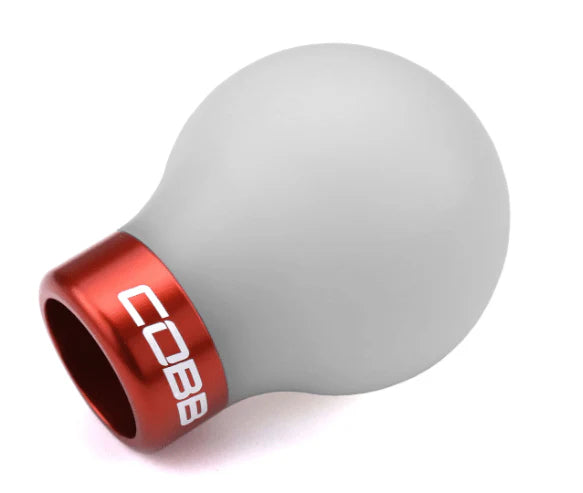 COBB Delrin Shift Knob White w/ Red 6 Speed Subaru Models