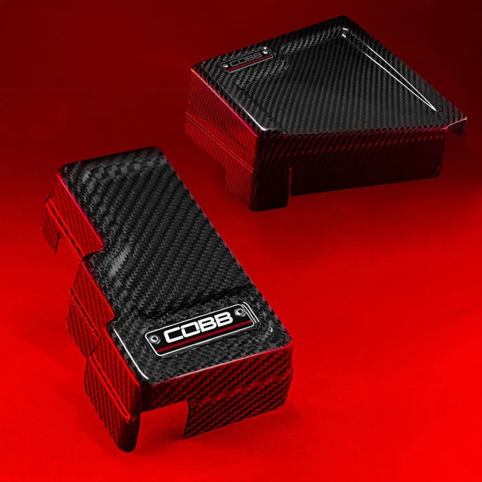 COBB Redline Gloss Carbon Fiber Fuse Box Cover Kit 2022-2025 WRX