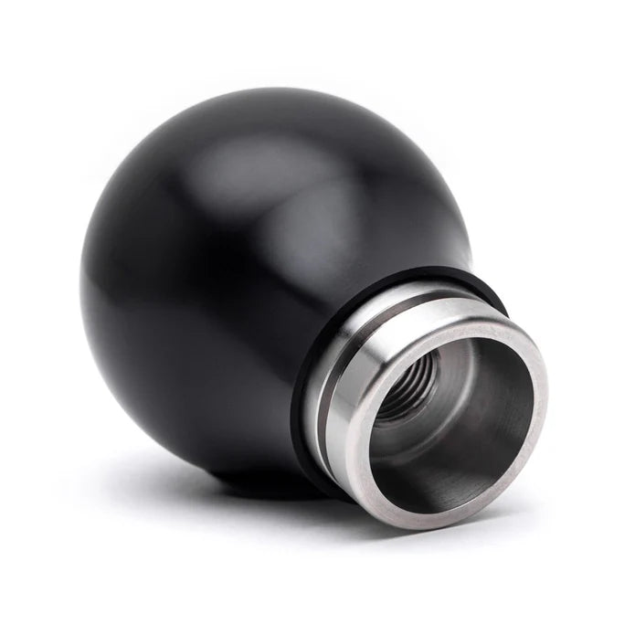 COBB Weighted Round Delrin Shift Knob Black w/ Interchangeable Base 6 Speed Subaru Models