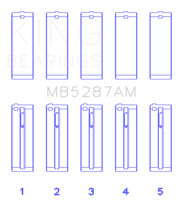 King Engine Bearings Toyota 1ZZ-FE Main Bearing Set - Size STD