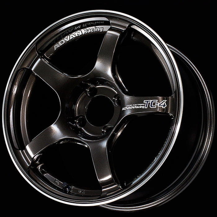 Advan TC4 16x8.0 +38 4-100 Racing Black Gunmetallic & Ring Wheel