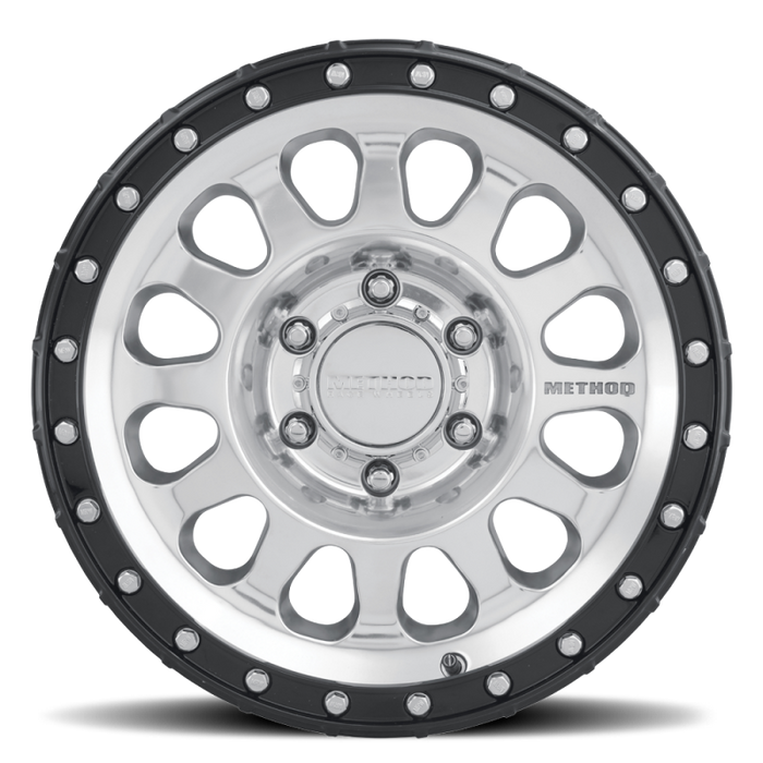 Method MR315 17x8.5 +25mm Offset 8x6.5 130.81mm CB Polished Wheel - Gloss Black Lip