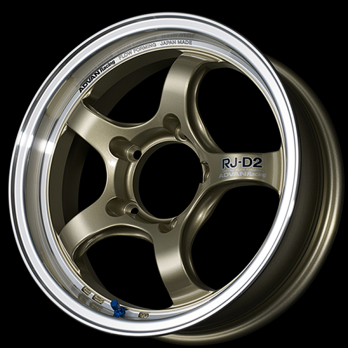 Advan RG-D2 15x6.0 / +45 Offset / 4-100 / 63mm Bore / Machining & Champagne Gold