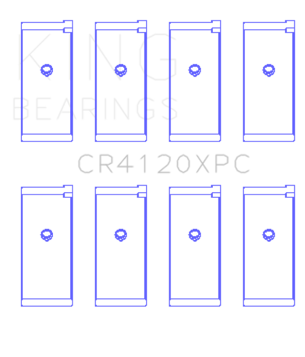 King Engine Bearings Mitsubishi 4G63/4G64 Coated Connecting Rod Bearing Set of 4 - Size +.026mm