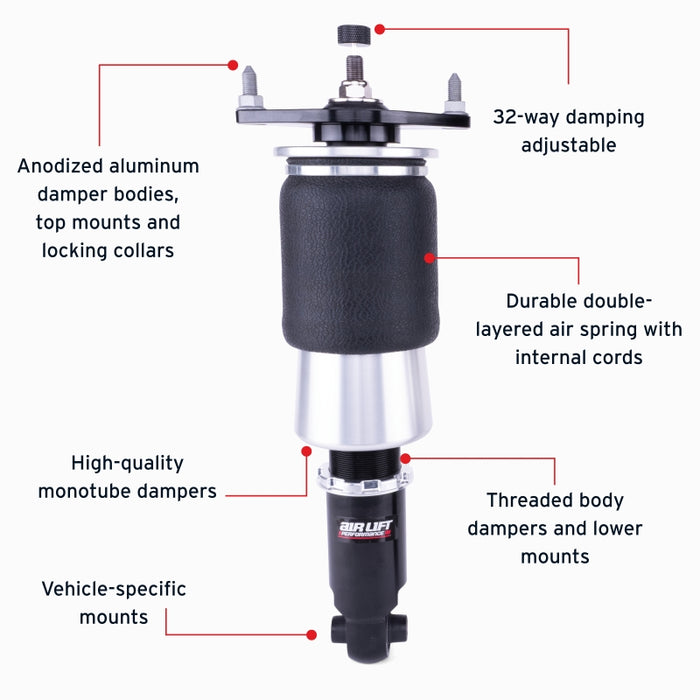 Air Lift Performance 15-21 Subaru WRX (VA) / 15-21 Subaru WRX STI (VA) Rear Air Suspension Kit