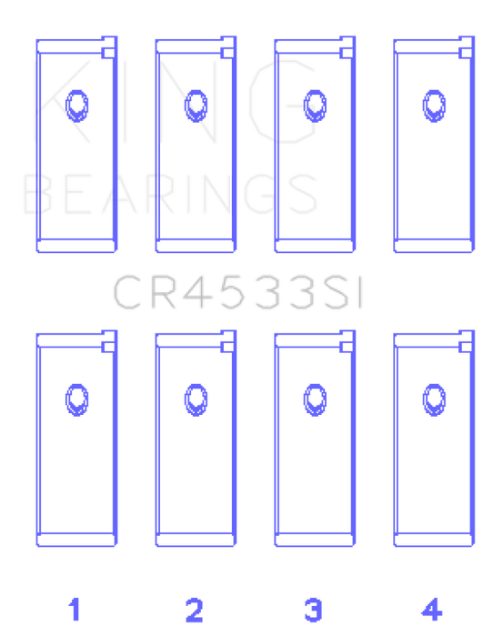 King Engine Bearings Nissan QR25DE DOHC 16 Valves Rod Bearing Set - Size STD