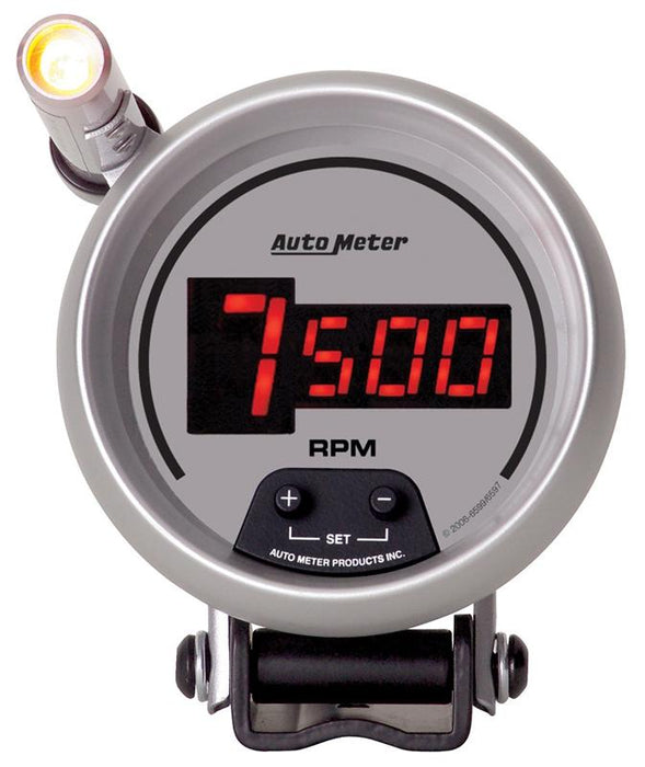Auto Meter Led Autometer Ultra-Lite 2-1/16in 340 Deg F Silver Dial Digital w/ Red LED ...