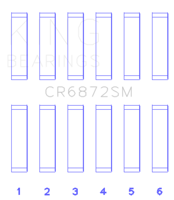 King Engine Bearings Toyota 1GR-FE Connecting Rod Bearing Set - Size +.25mm