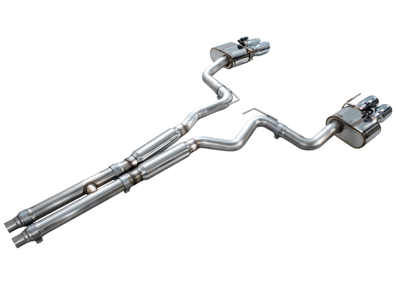 AWE 18-23 S550 Mustang GT SwitchPath Exhaust - Chrome Silver Tips