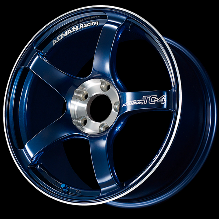 Advan TC-4 SE 18x8.5 / +45 Offset / 5-100 / 63mm Bore / Racing Indigo Blue & Diamond Cut