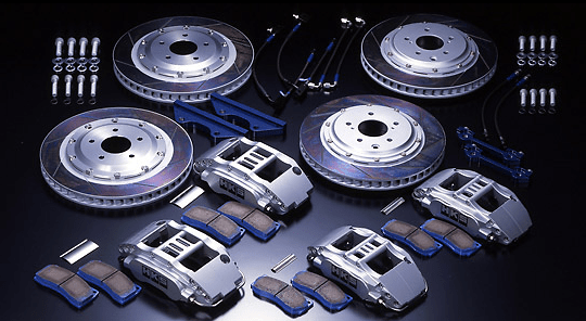 HKS Big Brake Kit w/ 355x32mm Front Rotors and 332x30mm Rear Rotors - 1998-2002 Nissan Skyline GT-R (BNR34)