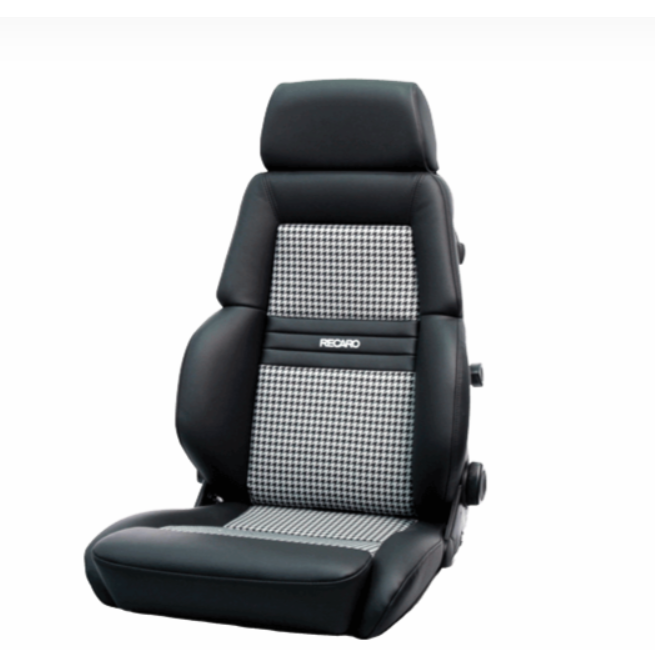 Recaro Expert M Seat - Black Leather/Pepita