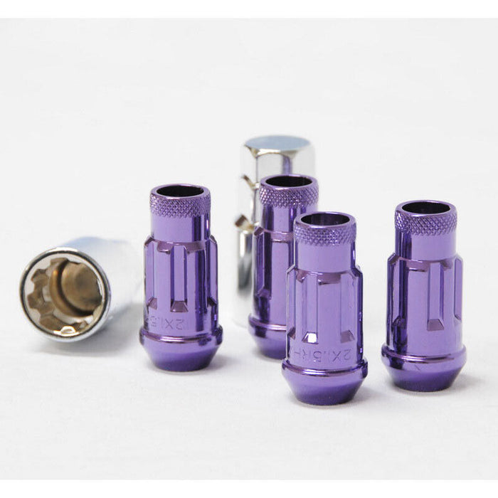 Muteki SR48 Open End Locking Lug Nut Set of 4 - Purple 12x1.5 48mm