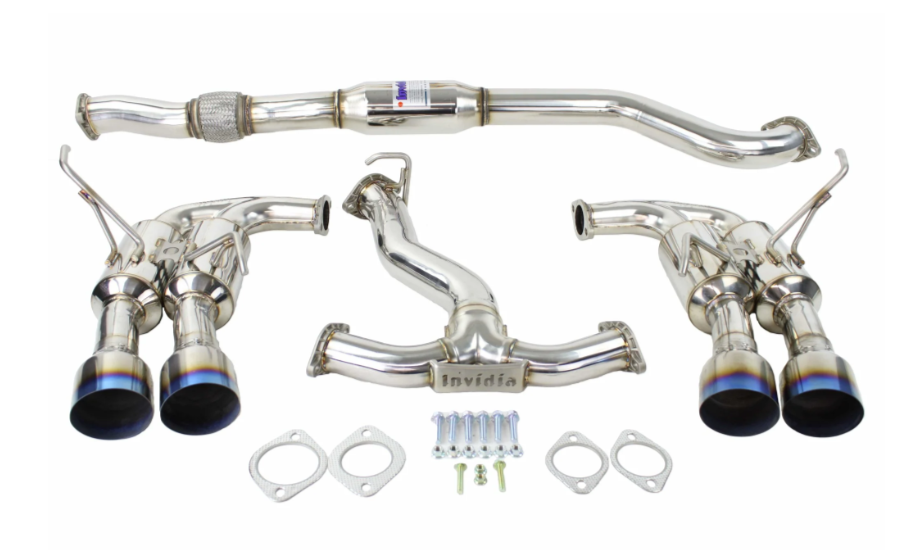 Invidia R400 Catback Exhaust w/ Single Layer Quad Titanium Tips 2011-2014 WRX / 2008-2014 STI Sedan
