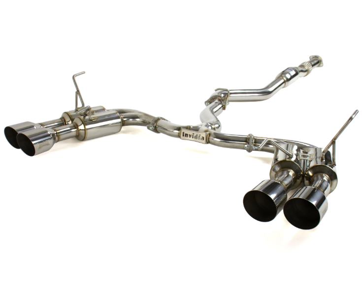 Invidia R400 Catback Exhaust w/ Single Layer Quad Stainless Steel Tip 2011-2014 WRX / 2008-2014 STI Sedan