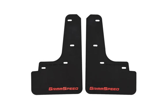 Grimmspeed Mudflaps - Black w/ Red Lettering 2022-2025 Subaru WRX