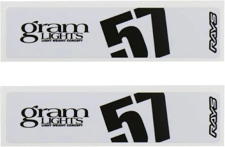 Gram Lights 57DR/57CR Spoke Sticker White (2 PCS)