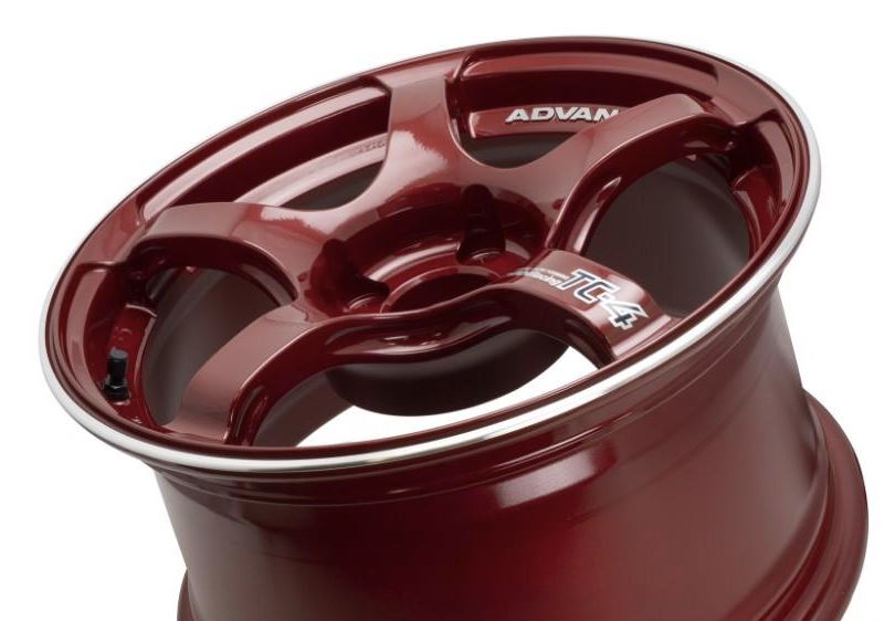 Advan TC4 17x7.0 +42 4x100 Racing Candy Red & Ring