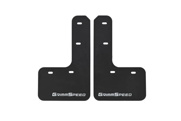 Grimmspeed Mudflaps - Black w/ White Lettering 2015-2021 WRX / 2015-2021 STI
