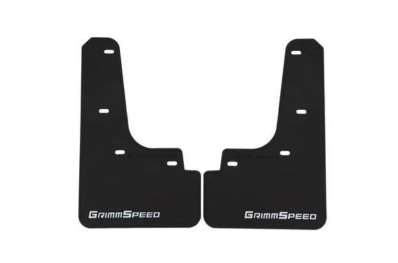 Grimmspeed Mudflaps - Black w/ White Lettering 2022-2025 Subaru WRX