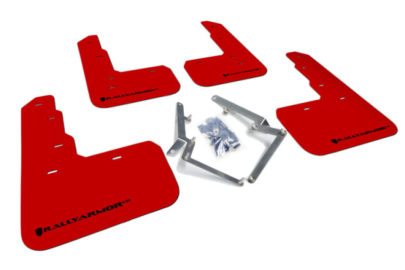 Rally Armor UR Red Mud Flap w/ Black Logo 2017-2021 Honda Civic Type R