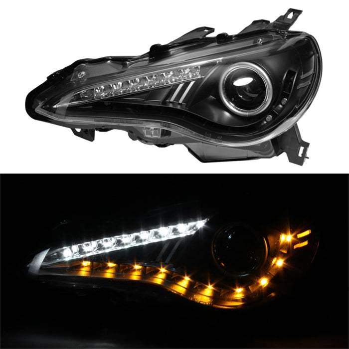 Spyder LED Black DRL Projector Headlights